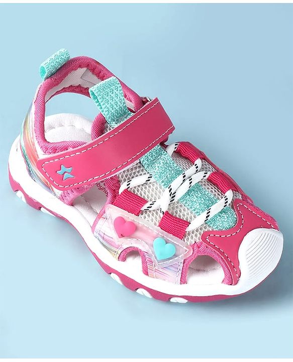 Cute Walk by Babyhug Sandals With Velcro Closure - Pink