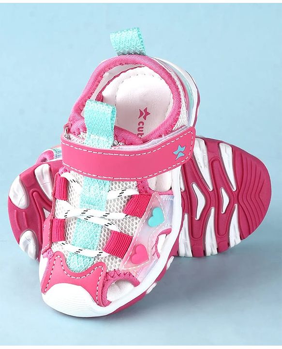Cute Walk by Babyhug Sandals With Velcro Closure - Pink