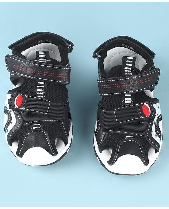 Cute Walk by Babyhug Solid Color Sandals With Velcro Closure - Navy Blue