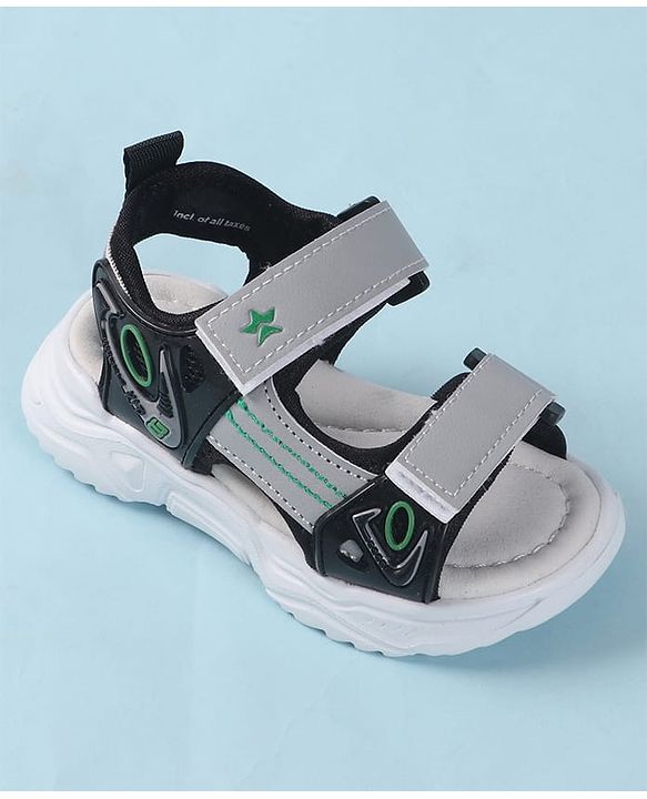 Cute Walk by Babyhug Velcro Closure Sandals - Black