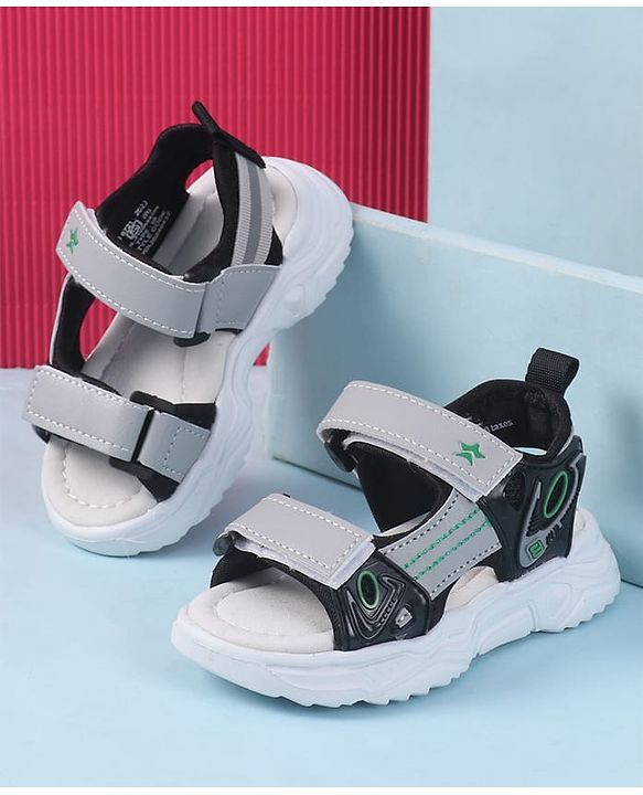 Cute Walk by Babyhug Velcro Closure Sandals - Black