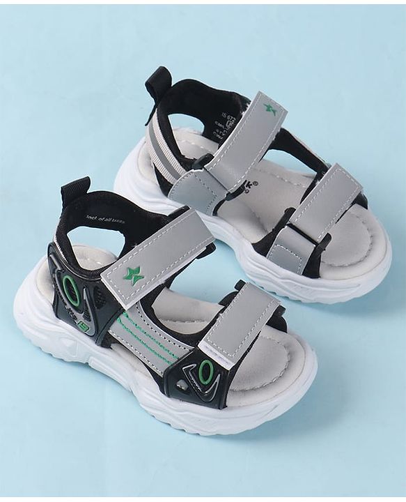 Cute Walk by Babyhug Velcro Closure Sandals - Black