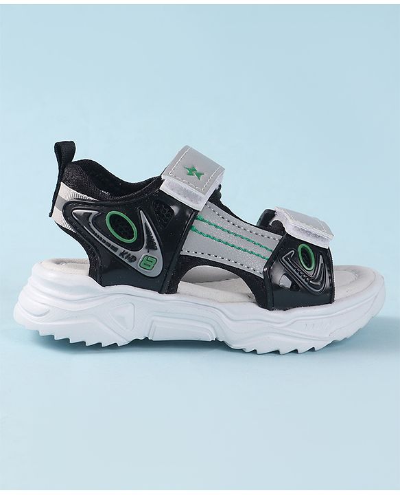 Cute Walk by Babyhug Velcro Closure Sandals - Black