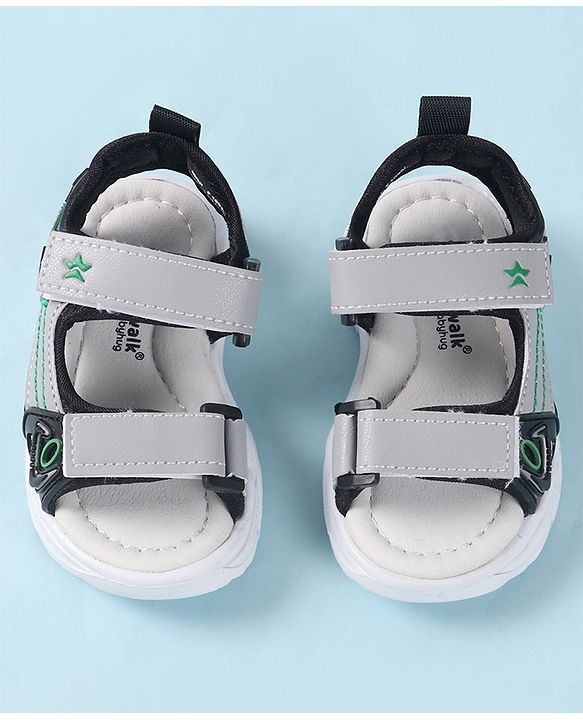 Cute Walk by Babyhug Velcro Closure Sandals - Black