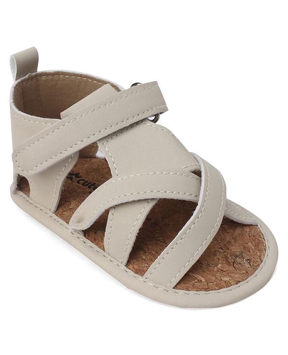 Cute Walk by Babyhug Solid Booties With Velcro Closure - White
