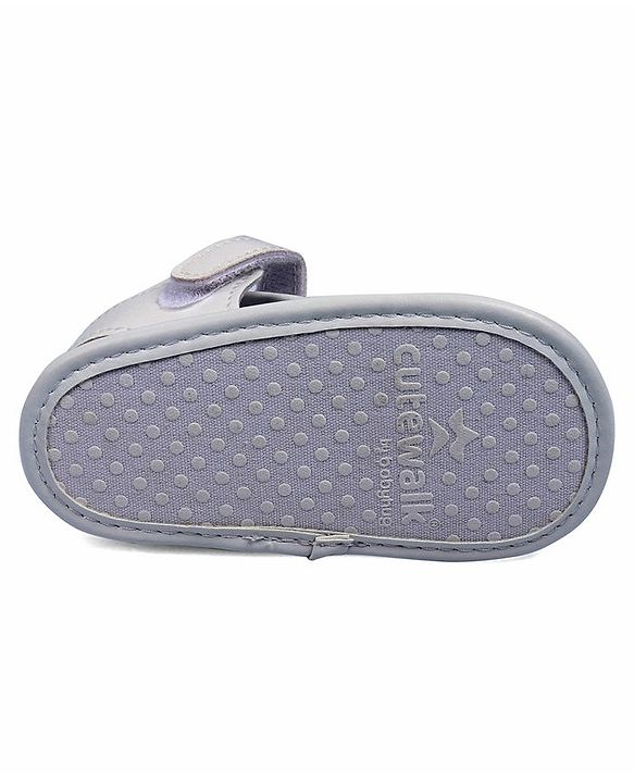 Cute Walk by Babyhug Booties With Star Design & Velcro Closure - White
