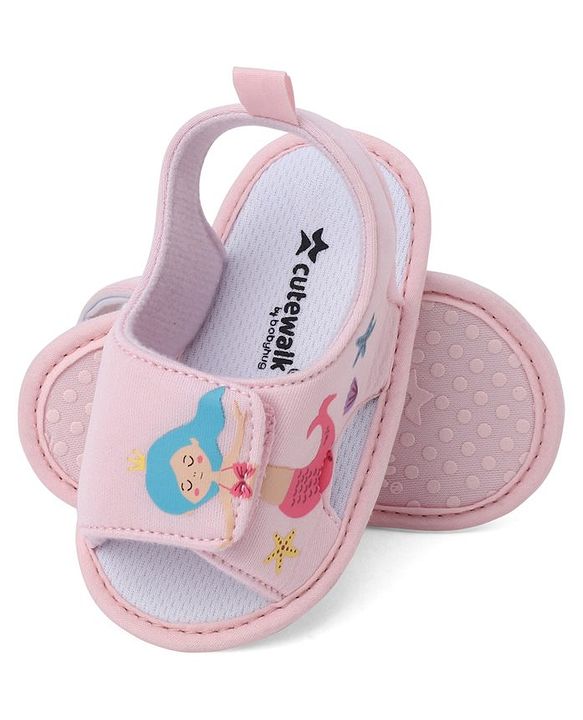 Cute Walk by Babyhug Booties With Mermaid Design - Blue