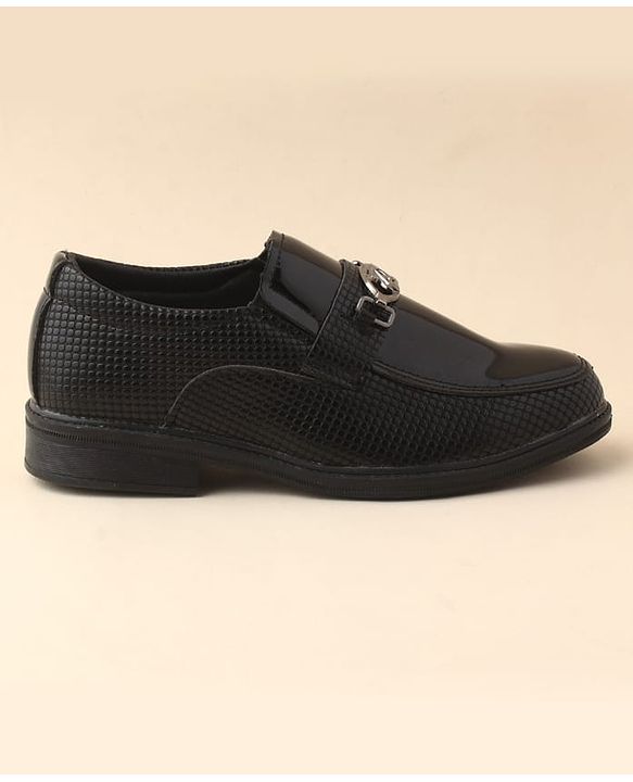 Cute Walk by Babyhug Slip On Solid Oxford Shoes - Black