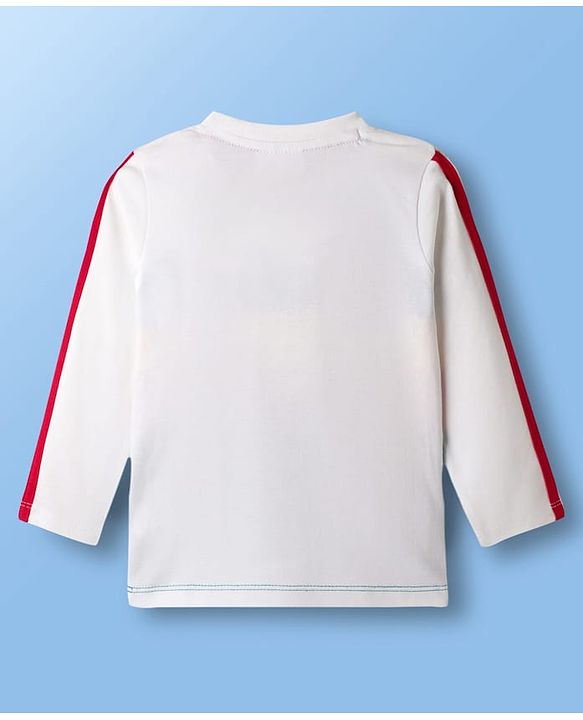 Babyhug Disney Single Jersey Knit Full Sleeves Cut & Sew T-Shirt with Mickey Mouse Graphic & Badge Detailing - Multicolor