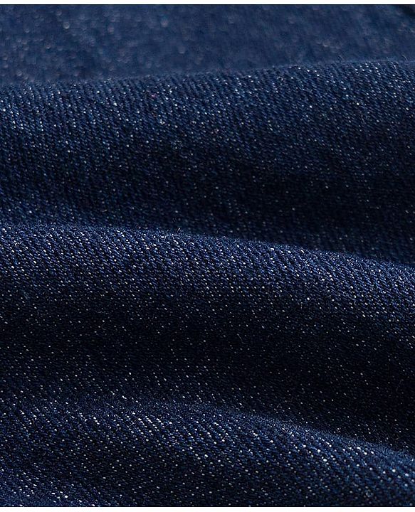 Babyhug Denim Full Length Washed Jeans With Stretch - Navy Blue