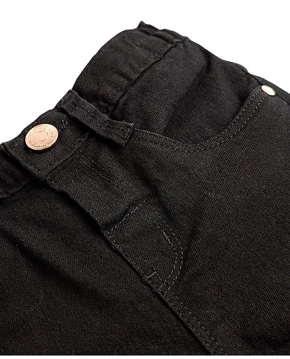 Babyhug Denim Full Length Washed Jeans With Stretch - Navy Blue