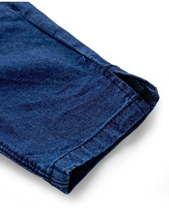 Babyhug Denim Washed Capri - Navy Blue