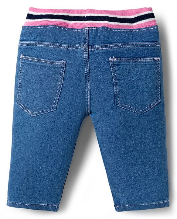 Babyhug Denim Washed Capri - Navy Blue