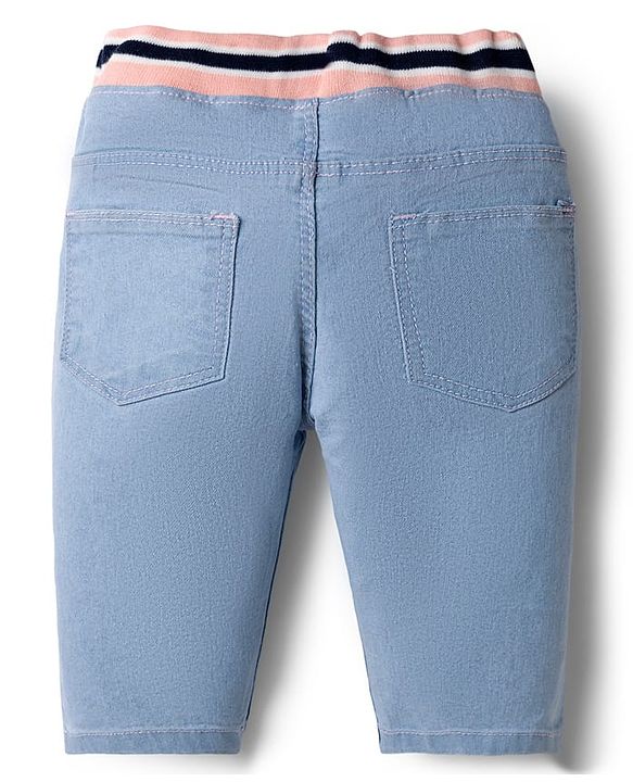 Babyhug Denim Washed Capri - Navy Blue