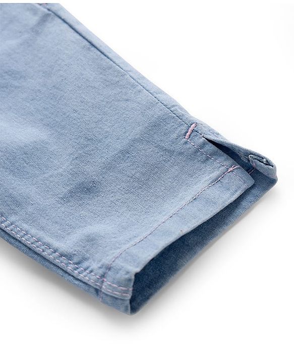 Babyhug Denim Washed Capri - Navy Blue