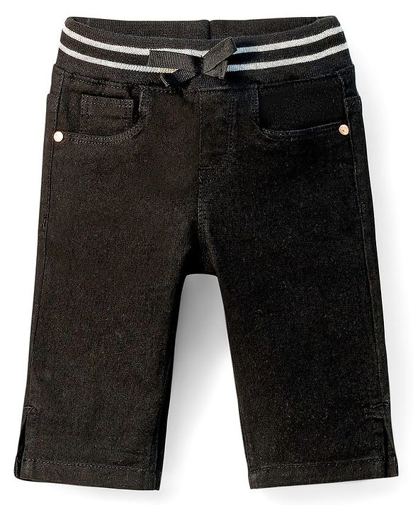 Babyhug Denim Washed Capri - Navy Blue