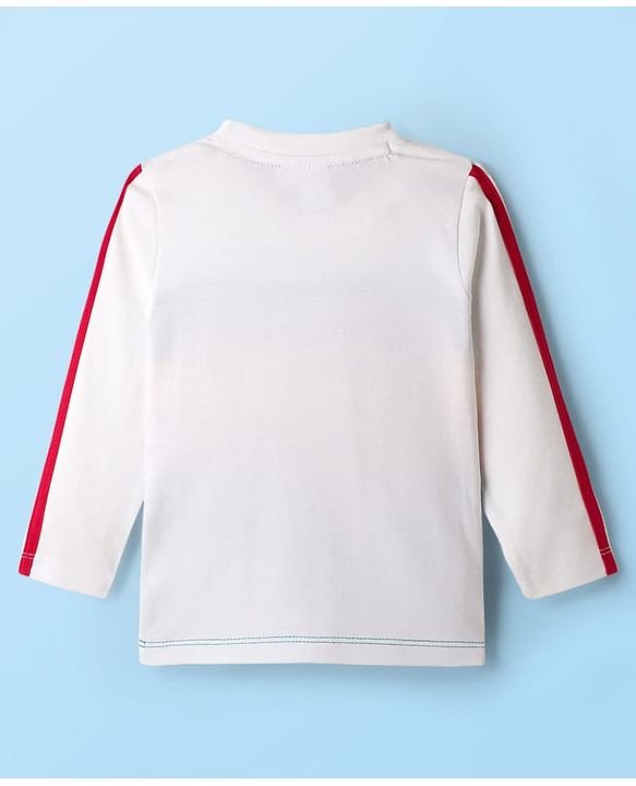 Pine Kids Disney Single Jersey Knit Full Sleeves Cut & Sew T-Shirt with Mickey Mouse Graphic & Badge Detailing - Multicolor