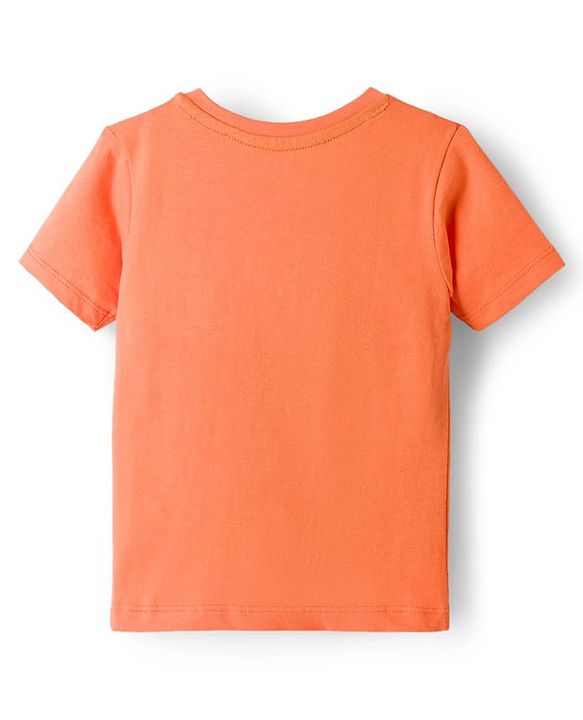 Babyhug 100% Cotton Knit Half Sleeves T-Shirts With Tropical Theme Print Pack of 3 - Peach Green & Blue