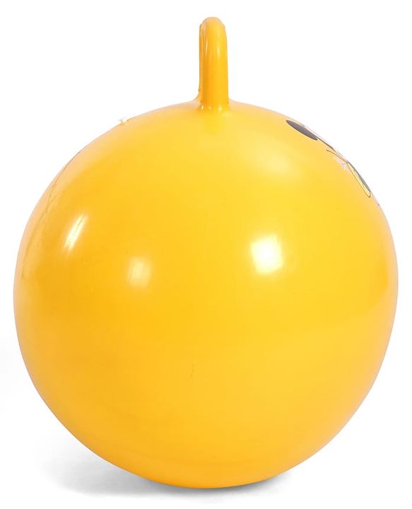 Babyhug Disney HOP Ball 58 cm - Yellow| Bounce Rubber Hop Ball| Jumping & Bouncing Ball For Boys Girls| Indoor & Outdoor Activity Toy| Best Activity Gift For Kids| BIS Certified| 45kg Weight Capacity