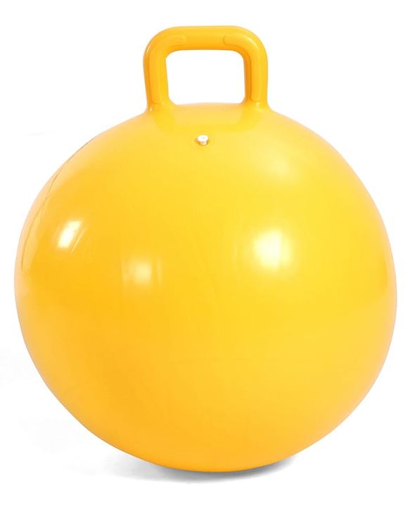 Babyhug Disney HOP Ball 58 cm - Yellow| Bounce Rubber Hop Ball| Jumping & Bouncing Ball For Boys Girls| Indoor & Outdoor Activity Toy| Best Activity Gift For Kids| BIS Certified| 45kg Weight Capacity