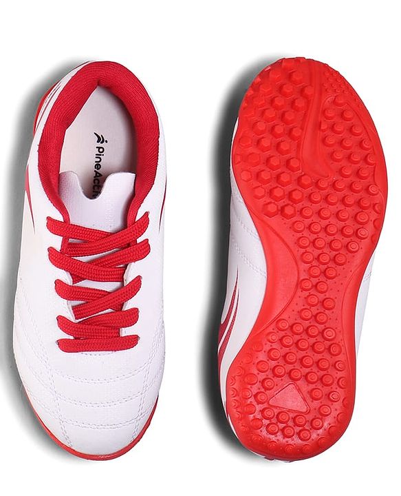 Pine Active Lace Up Football Shoes With Logo Design - White
