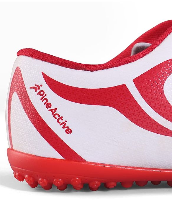 Pine Active Lace Up Football Shoes With Logo Design - White