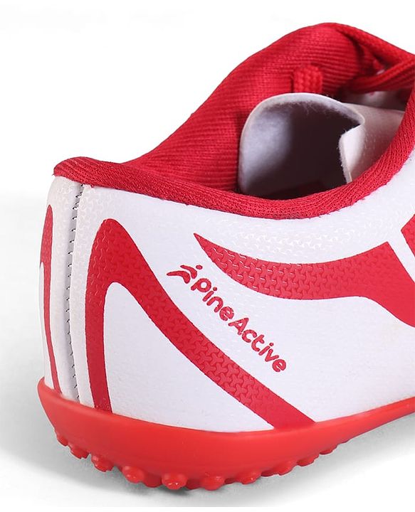 Pine Active Lace Up Football Shoes With Logo Design - White