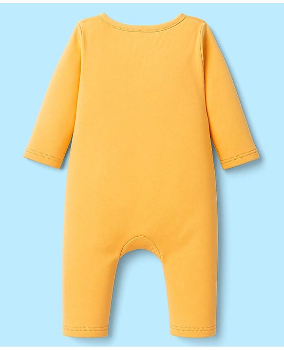 Babyhug 100% Cotton Knit Full Sleeves Romper With Vehicle Print Pack of 2 - Yellow & White