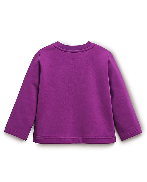 Babyhug Cotton Knit Full Sleeves Night Suit With Floral Print - Purple