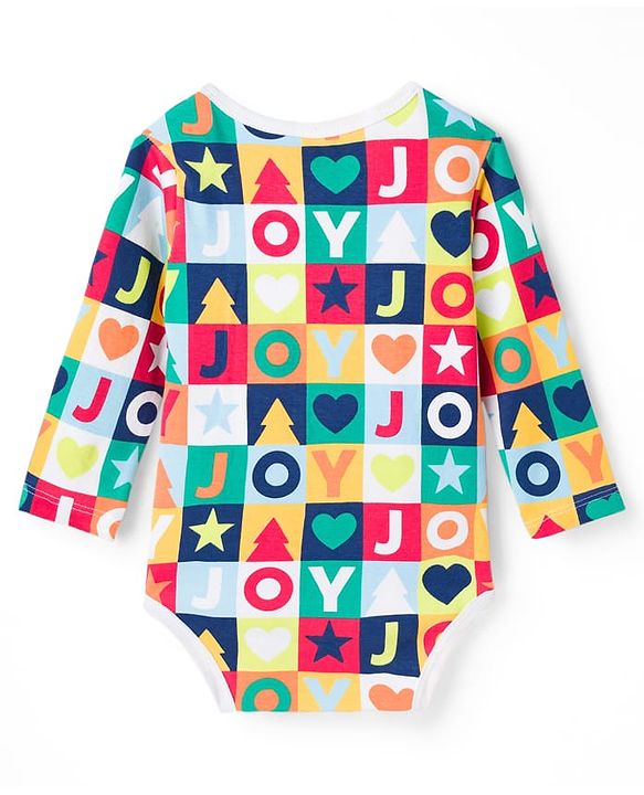 Babyhug 100% Cotton Knit Full Sleeves Striped Onesies with Star Print Pack of 3 - Multicolor