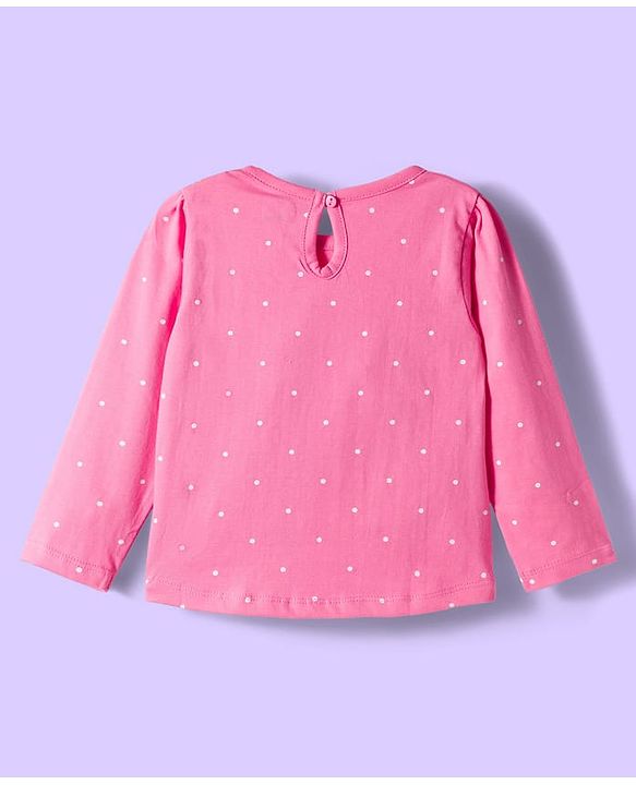 Babyhug 100% Cotton Single Jersey Knit Full Sleeves T-Shirt With Floral & Animal Print Pack Of 3 - Navy Blue Pink & White