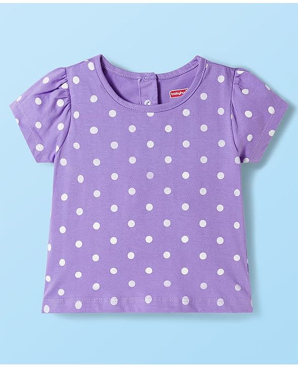 Babyhug 100% Cotton Knit Half Sleeves T-Shirts With Floral & Polka Dot Print Pack of 5 - Multicolor