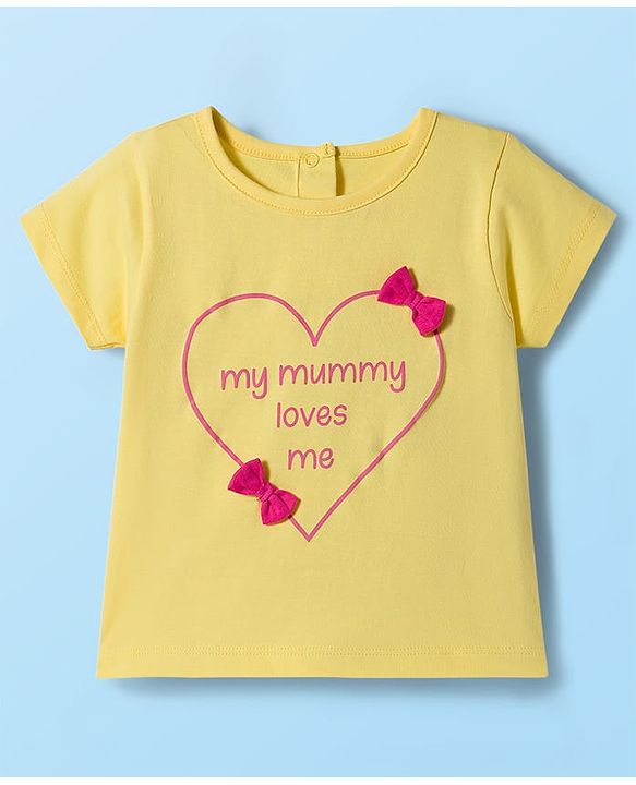 Babyhug 100% Cotton Knit Half Sleeves T-Shirts With Floral & Polka Dot Print Pack of 5 - Multicolor