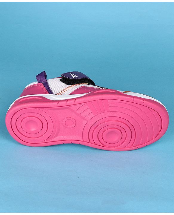 Pine Kids Velcro Closure Solid Casual Shoes - Pink & Purple