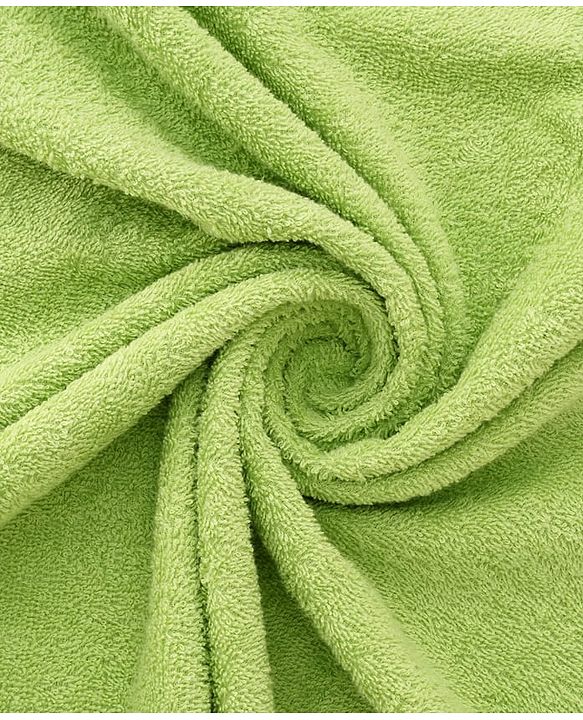 Babyhug Cotton Terry Woven Hooded Bath Towel with Froggo Print L 73 x B 73 cm - Light Green