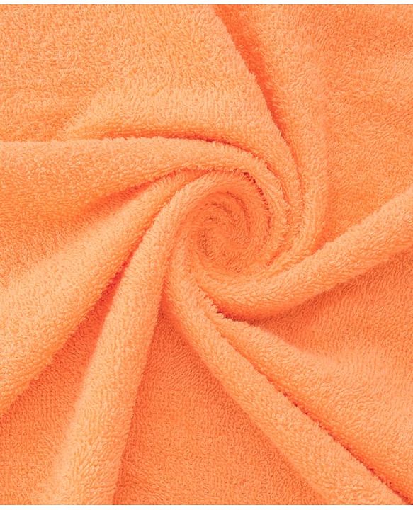 Babyhug Cotton Terry Woven Hooded Bath Towel with Tiger Print L 73 x B 73 cm - Light Orange