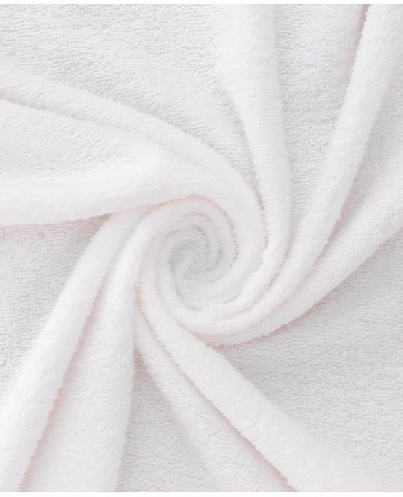 Babyhug Cotton Terry Woven Hooded Bath Towel with Panda Print L 73 x B 73 cm - White