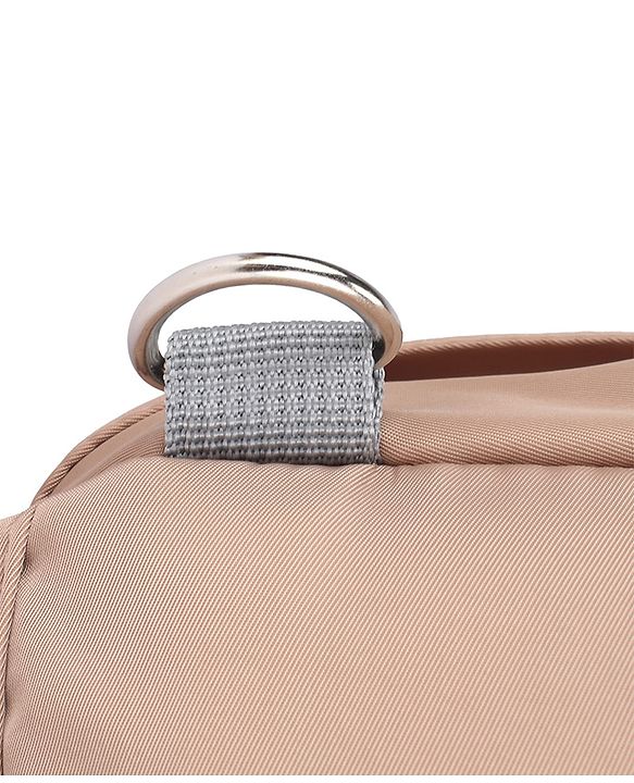 Babyhug 2-in-1 Premium Quilted Multifunctional Tote & Backpack for Travel-  Beige| Convertible Carry| Independent Shoe Compartment| Dry & Wet Separation|Insulated Bottle Pouch|Large Capacity Organizer