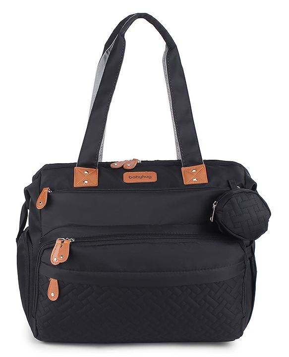 Babyhug 2-in-1 Premium Quilted Multifunctional Tote & Backpack for Travel-  Beige| Convertible Carry| Independent Shoe Compartment| Dry & Wet Separation|Insulated Bottle Pouch|Large Capacity Organizer