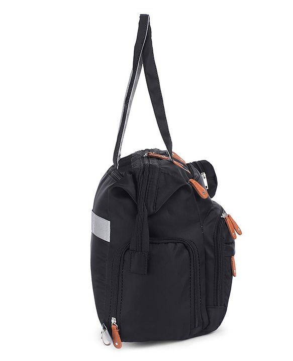 Babyhug 2-in-1 Premium Quilted Multifunctional Tote & Backpack for Travel-  Beige| Convertible Carry| Independent Shoe Compartment| Dry & Wet Separation|Insulated Bottle Pouch|Large Capacity Organizer