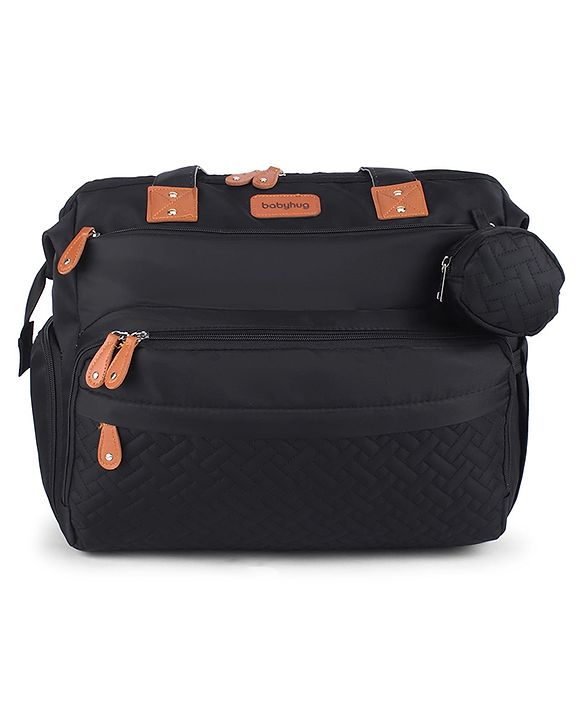 Babyhug 2-in-1 Premium Quilted Multifunctional Tote & Backpack for Travel-  Beige| Convertible Carry| Independent Shoe Compartment| Dry & Wet Separation|Insulated Bottle Pouch|Large Capacity Organizer