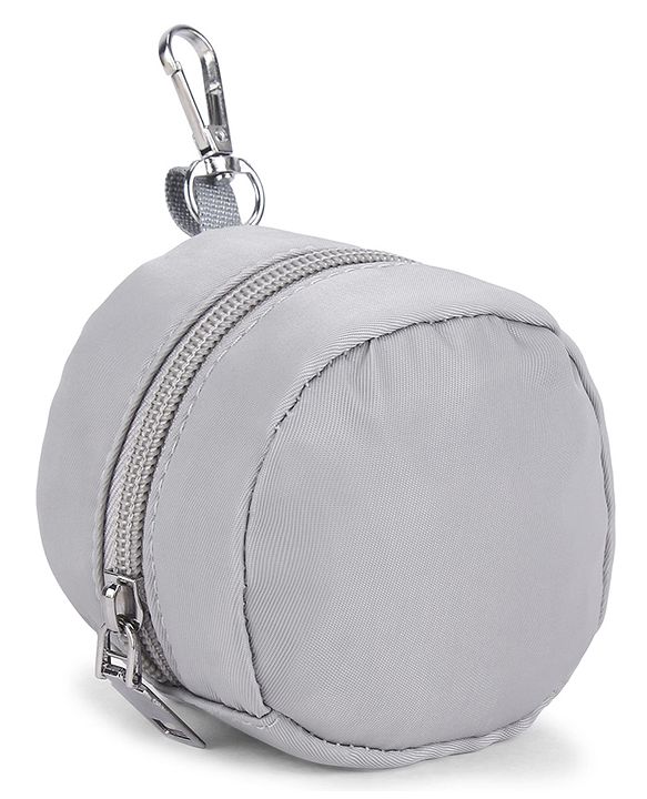 Babyhug Quilted Multipurpose Diaper Backpack with Changing Mat - Grey| Detachable Pacifier Pouch| Adjustable Shoulder Straps| Spacious Multi-Compartment Storage| Wipes Dispenser| Side Bottle Pocket