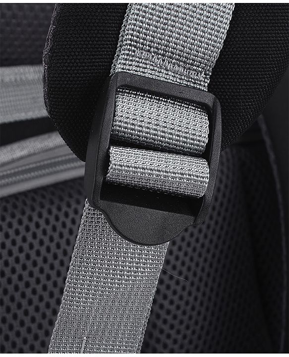 Babyhug Premium Multipurpose Diaper Backpack - Black Grey| USB Charging Port| Insulated Bottle Pockets| Diaper Changing Mat| Padded Shoulder Strap|Side Bottle Pocket|Wipes Dispenser| Water Resistant