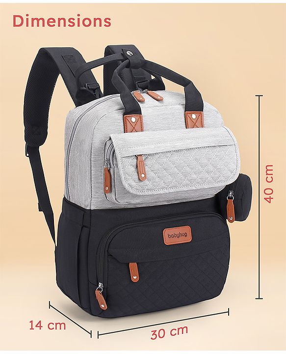 Babyhug Multipurpose Diaper Backpack - Sea Green| Insulated Bottle Pockets| Diaper Changing Mat| Adjustable Shoulder Strap| Side Bottle Pocket| Wipes Dispenser| Water Resistant| Pacifier Case