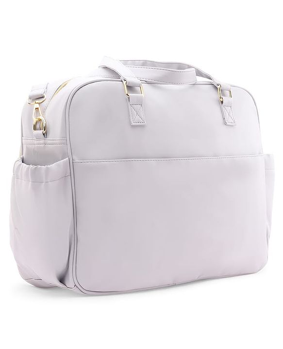 Babyhug 2 -In - 1 Quilted Sling cum Tote Diaper Bag for Travel -2.1L- Grey