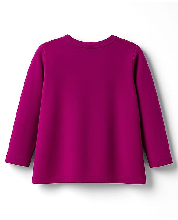 Babyhug Cotton Knit Full Sleeves Night Suit With Polka Dot & Teddy Print - Dark Pink