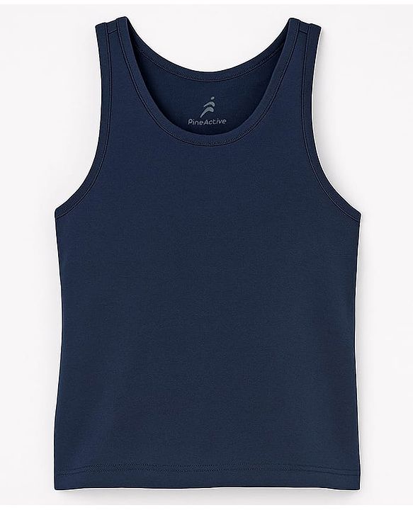 Pine Active Knit Super Stretch Half Sleeves Crop Top with Vest - Multicolor