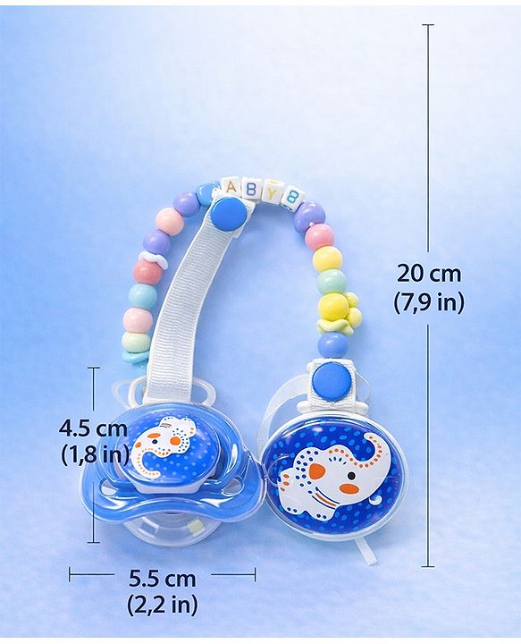 Totilo Stylish Baby Pacifier with Clip Chain - Soft, Safe & BPA