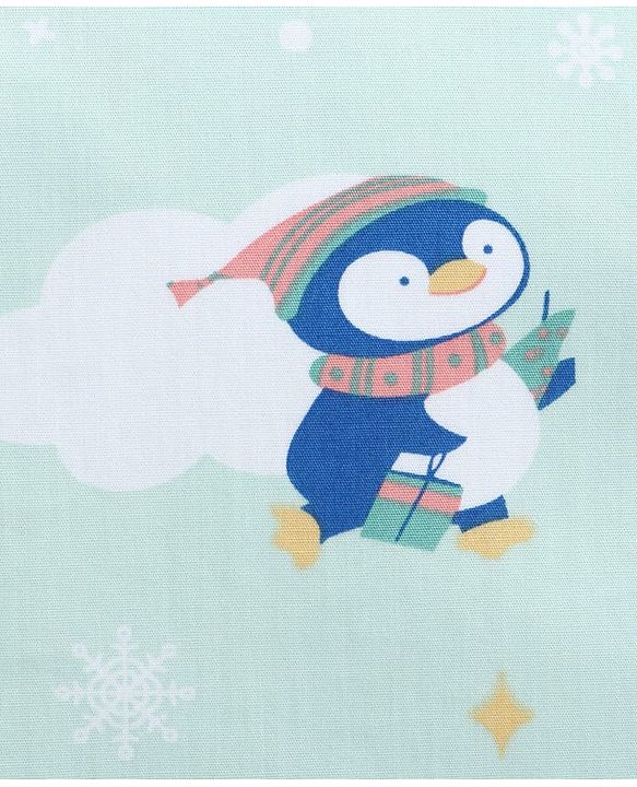 Babyhug Head Shaping Mustard Seed Pillow Penguin Print - Blue| 1 Kg Natural Rai| Cotton Removable Cover| Natural Warming Property|Prevents Cold & Flat Head Syndrome| NewBorn Neck & Shoulder Support