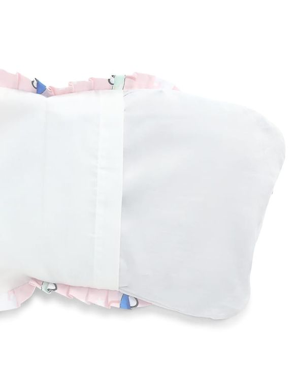 Babyhug Head Shaping Mustard Seed Pillow Penguin Print - Blue| 1 Kg Natural Rai| Cotton Removable Cover| Natural Warming Property|Prevents Cold & Flat Head Syndrome| NewBorn Neck & Shoulder Support